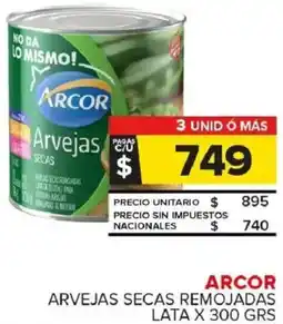 Carrefour Maxi Arcor arvejas secas remojadas lata oferta