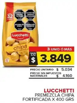 Carrefour Maxi Lucchetti premezcla chipa fortificada oferta