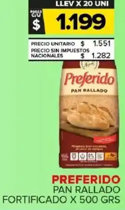 Carrefour Maxi Preferido pan rallado fortificado oferta