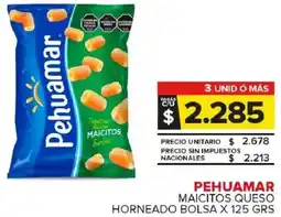 Carrefour Maxi Pehuamar maicitos queso horneado bolsa oferta