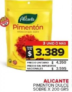Carrefour Maxi Alicante pimenton dulce sobre oferta