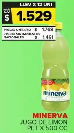 Carrefour Maxi Minerva jugo de limon pet oferta