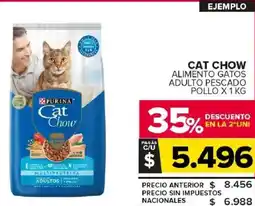Carrefour Maxi Cat chow alimento gatos adulto pescado pollo oferta