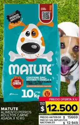 Carrefour Maxi Matute alimento perros adultos carne asada oferta
