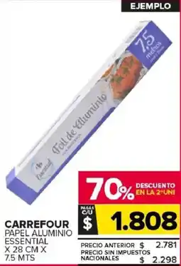 Carrefour Maxi Carrefour papel aluminio essential oferta