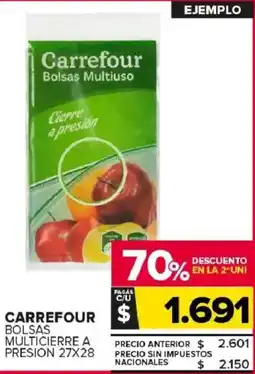Carrefour Maxi Carrefour bolsas multicierre a presion oferta
