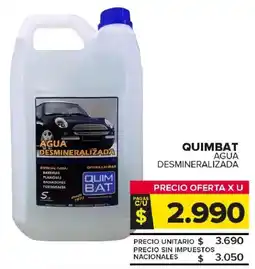 Carrefour Maxi Quimbat agua desmineralizada oferta