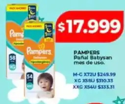 Supermayorista Vital Pampers pañal babysan mes de uso. oferta
