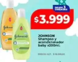 Supermayorista Vital Johnson shampoo y acondicionador baby oferta