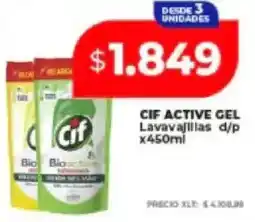 Supermayorista Vital Cif active gel lavavajillas d/p oferta