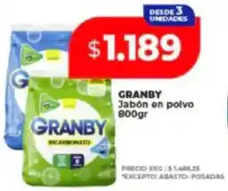 Supermayorista Vital Granby jabón en polvo oferta