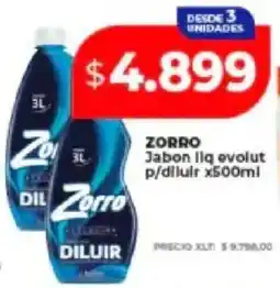 Supermayorista Vital Zorro jabon liq evolut p/diluir oferta
