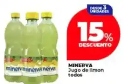 Supermayorista Vital Minerva jugo de limon todos oferta