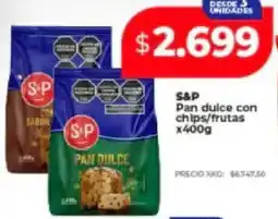 Supermayorista Vital S&P pan dulce con chips/frutas oferta