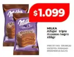 Supermayorista Vital Milka alfajor triple mousse negro oferta