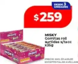 Supermayorista Vital Misky gomitas roll surtidas s/tacc oferta