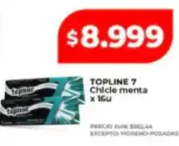 Supermayorista Vital Topline 7 chicle menta oferta