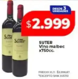 Supermayorista Vital Suter vino malbec oferta