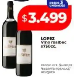 Supermayorista Vital Lopez vino malbec oferta