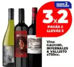 Supermayorista Vital Vino gaucho, infernales & vallisto oferta