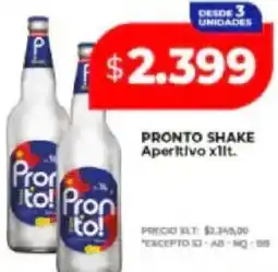 Supermayorista Vital Pronto shake aperitivo oferta