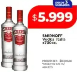 Supermayorista Vital Smirnoff vodka italia oferta