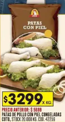 Coto Patas de pollo con piel congeladas coto oferta