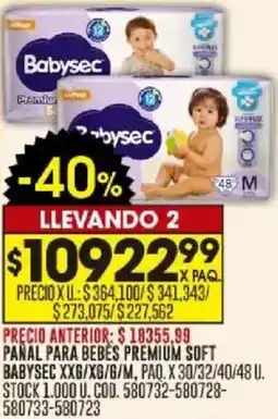 Coto Babysec panal para bebes premium soft oferta