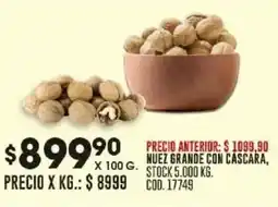 Coto Nuez grande con cascara oferta