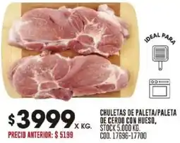 Coto Chuletas de paleta/paleta de cerdo con hueso oferta