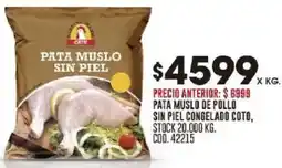 Coto Pata muslo de pollo sin piel congelado coto oferta