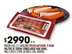Coto Palitos de surimi congelados kani kama oferta