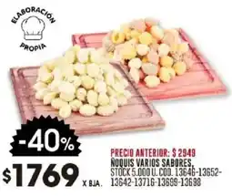 Coto Noquis varios sabores oferta