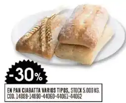 Coto En pan ciabatta varios tipos oferta