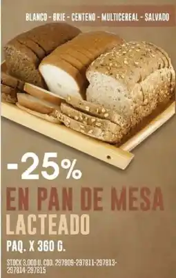 Coto En pan de mesa lacteado oferta