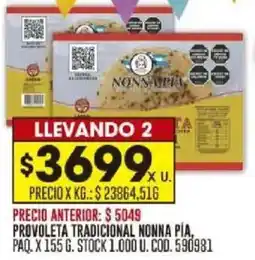 Coto Provoleta tradicional nonna pía oferta