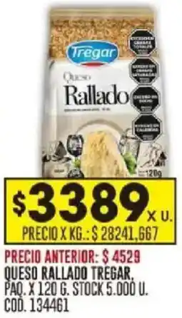 Coto Tregar queso rallado oferta