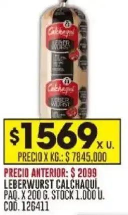 Coto Leberwurst calchaquí oferta