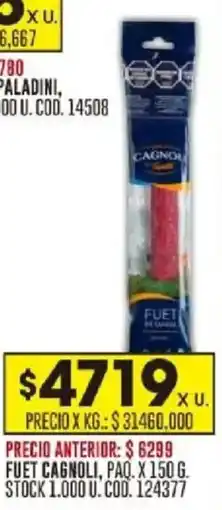 Coto Fuet cagnoli oferta