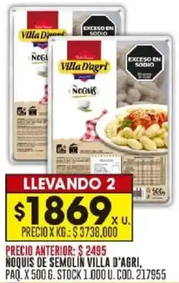 Coto D'agri noquis de semolin villa oferta