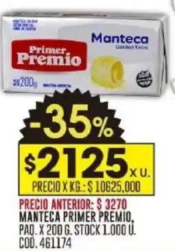 Coto Manteca primer premio oferta
