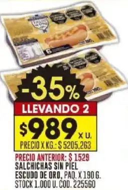 Coto Escudo de oro salchichas sin piel oferta