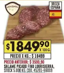 Coto Salame picado fino lourisierra oferta