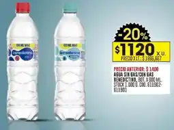 Coto Agua sin gas/con gas benedictino, bot. oferta