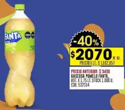 Coto Gaseosa pomelo fanta, bot. oferta