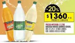 Coto Gaseosa varios sabores crush, bot. oferta