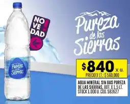 Coto Agua mineral sin gas pureza de las sierras, bot. oferta