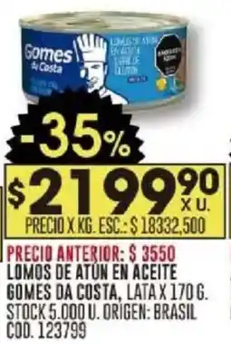 Coto Gomes da costa lomos de atún en aceite lata oferta