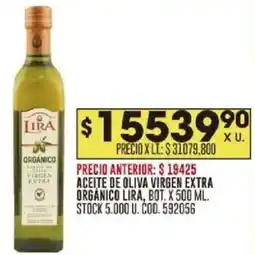 Coto Lira aceite de oliva virgen extra orgánico bot. oferta
