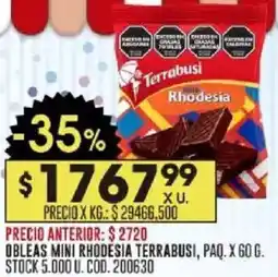 Coto Terrabusi obleas mini rhodesia paq. oferta
